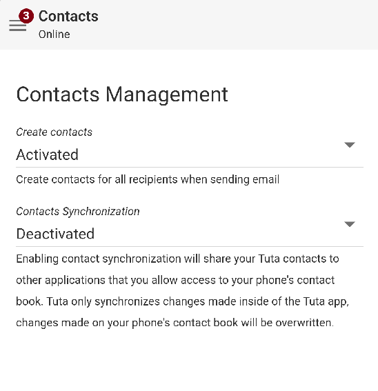 Your contact sync can be activated in your settings menu.